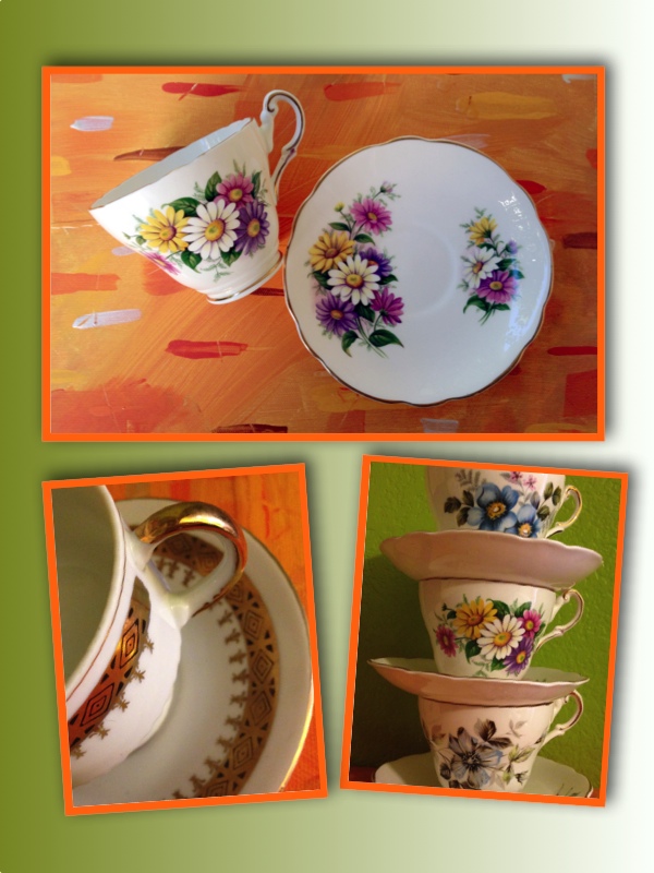 Honor-Ware; Vintage Tea Cups; Vintage Rent; Dirty Dishes